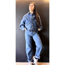 GIACCA JEANS FIORELLINI